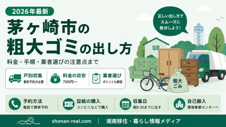 茅ヶ崎市の粗大ゴミの出し方｜戸別収集・自己搬入の手順と料金まとめ